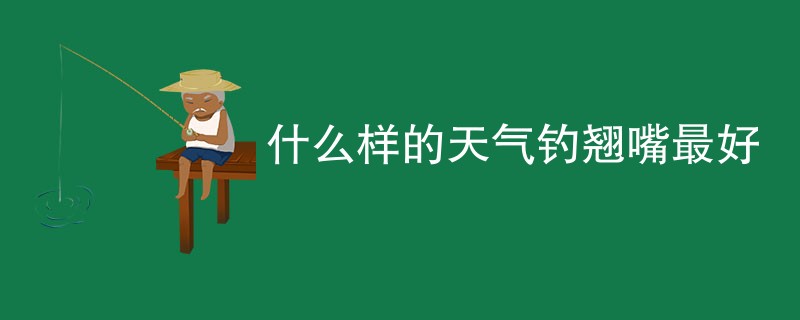 什么样的天气钓翘嘴最好